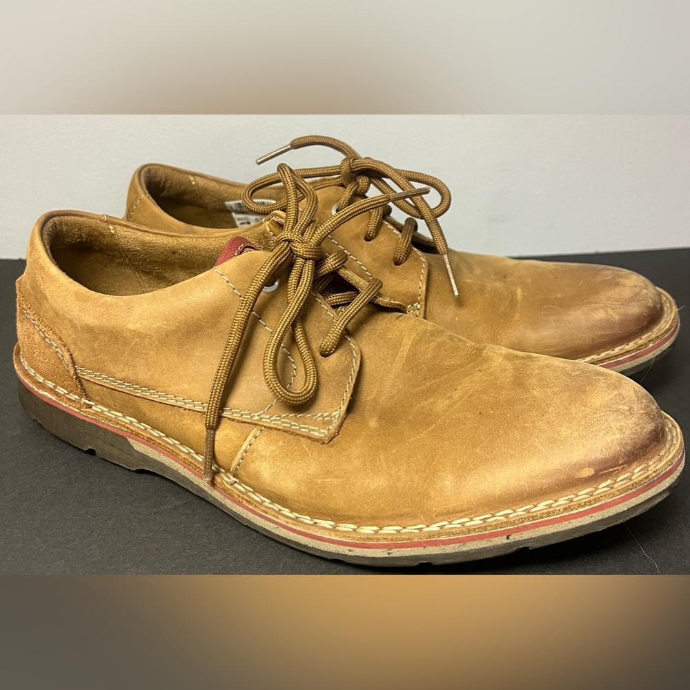 Clark’s- Mens‎ Edgewick Plain, Brown, Leather Upper, Size:10-1/2 M, Pre-Owned